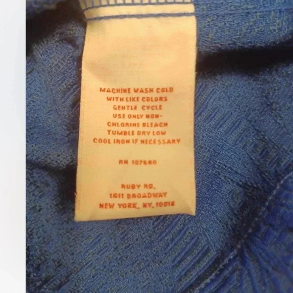 Ruby Rd. Blue Textured Ruffles Zip Up jacket Size 8 - Picture 10 of 11